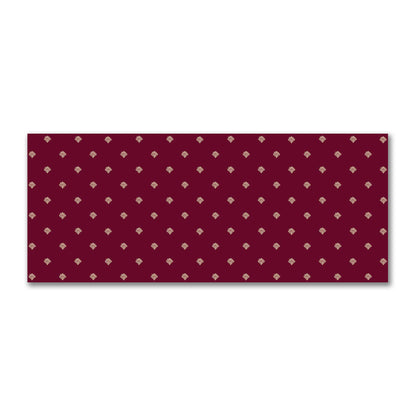 Burgundy Red Cotton Sateen Fabric with Tan Hand-painted Swizzle Motif Print | FACS-1284-172
