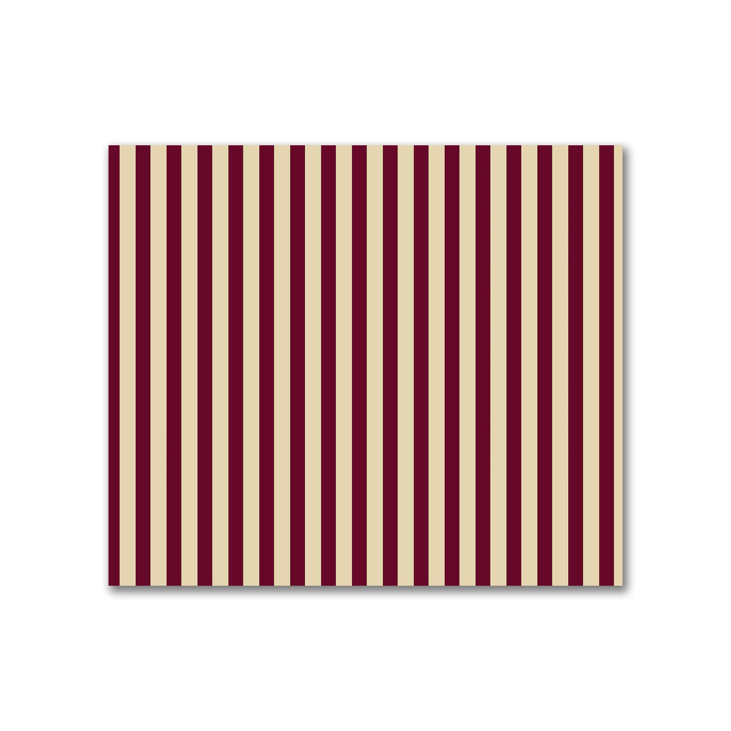 Cotton Sateen Fabric with Thin Burgundy Red Bars on Tan, FACS-1284-241
