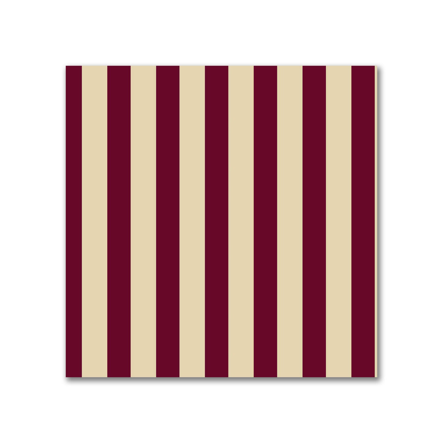 Cotton Sateen Fabric with Thin Burgundy Red Bars on Tan, FACS-1284-241