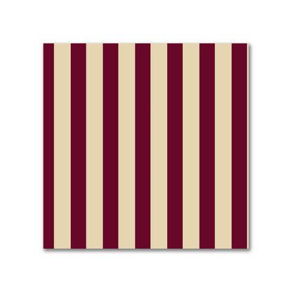 Cotton Sateen Fabric with Thin Burgundy Red Bars on Tan, FACS-1284-241