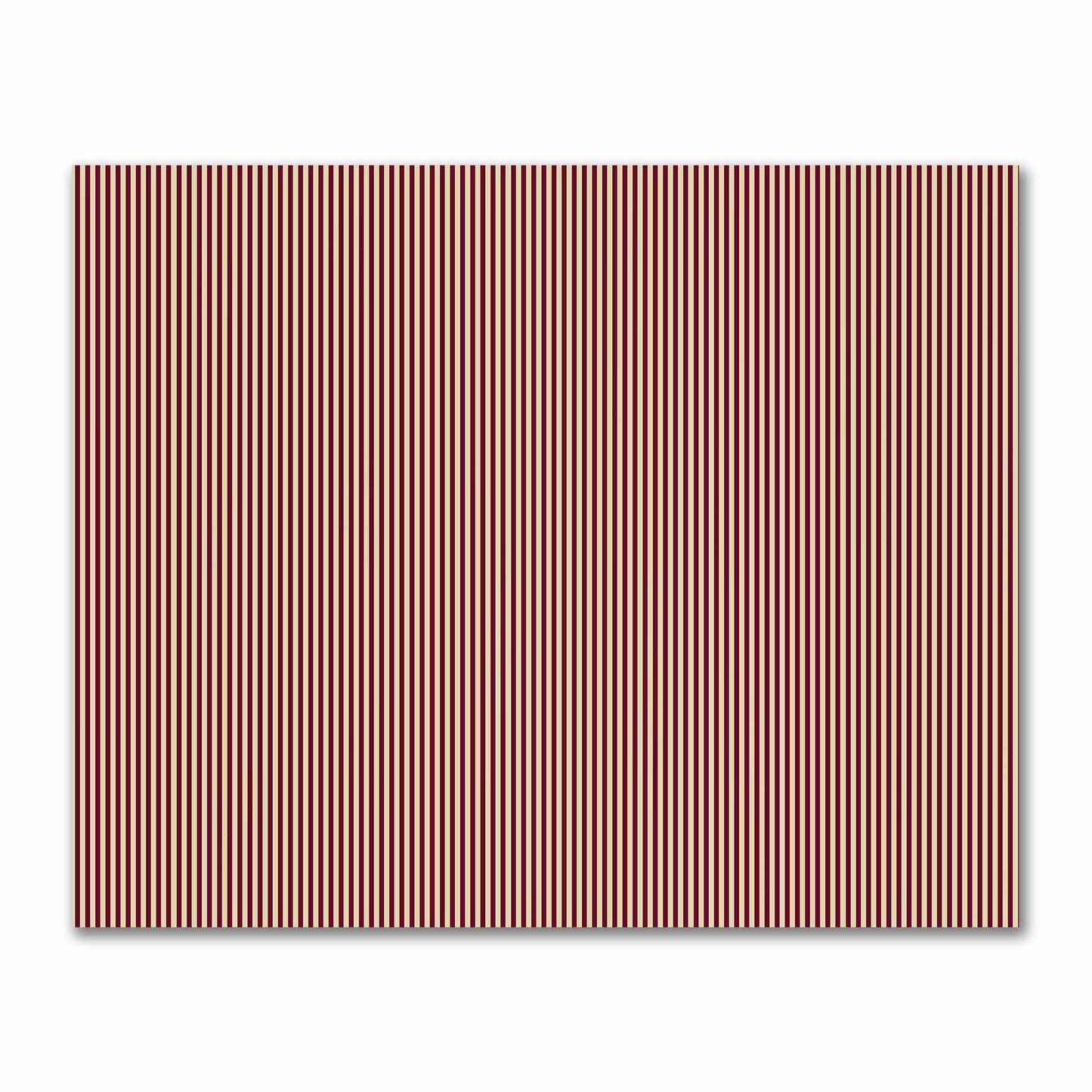 Cotton Sateen Fabric with Thin Burgundy Red Bars on Tan, FACS-1284-241