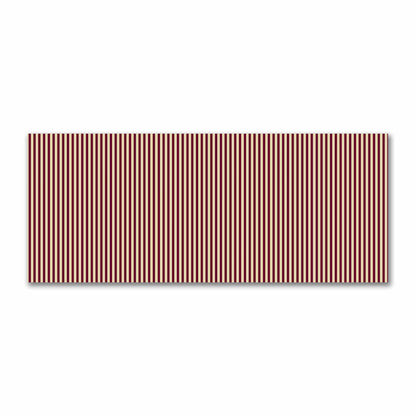 Cotton Sateen Fabric with Thin Burgundy Red Bars on Tan, FACS-1284-241