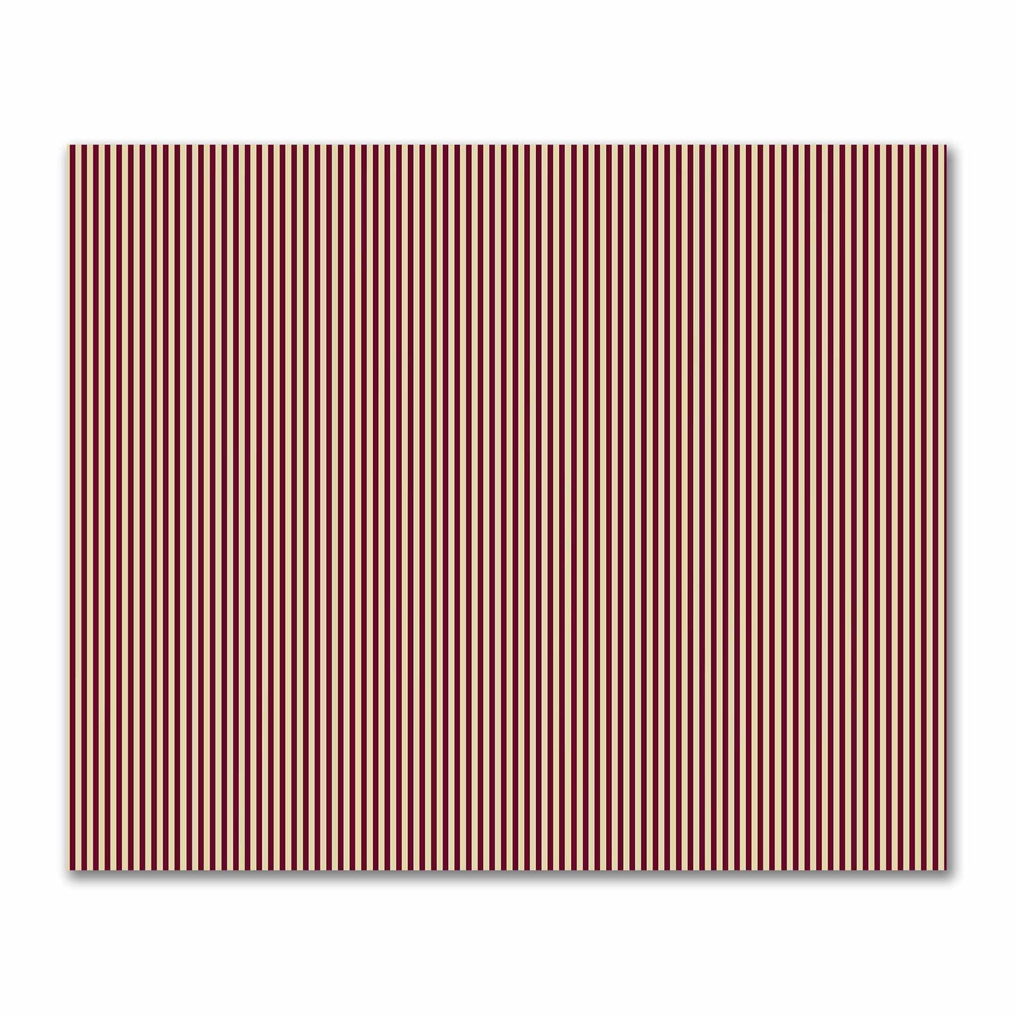 Cotton Sateen Fabric with Thin Burgundy Red Bars on Tan, FACS-1284-241