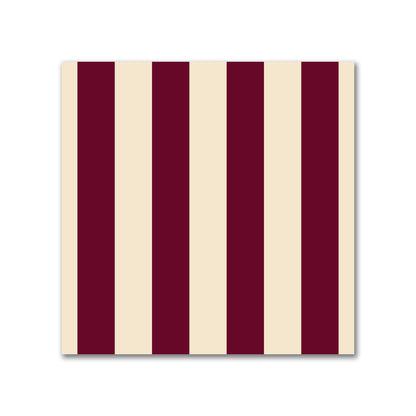 Cotton Sateen Fabric with Burgundy Red Bars on Beige, FACS-1285-051