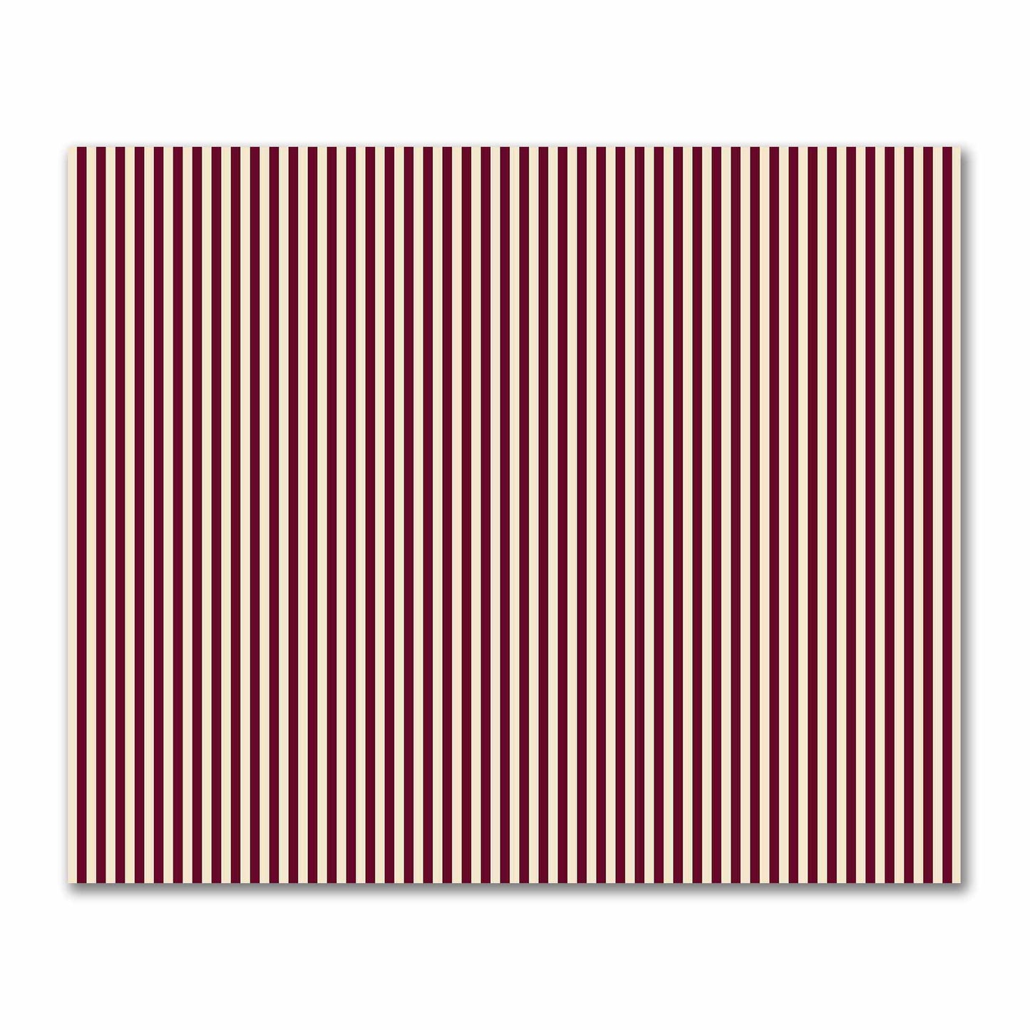 Cotton Sateen Fabric with Burgundy Red Bars on Beige, FACS-1285-051