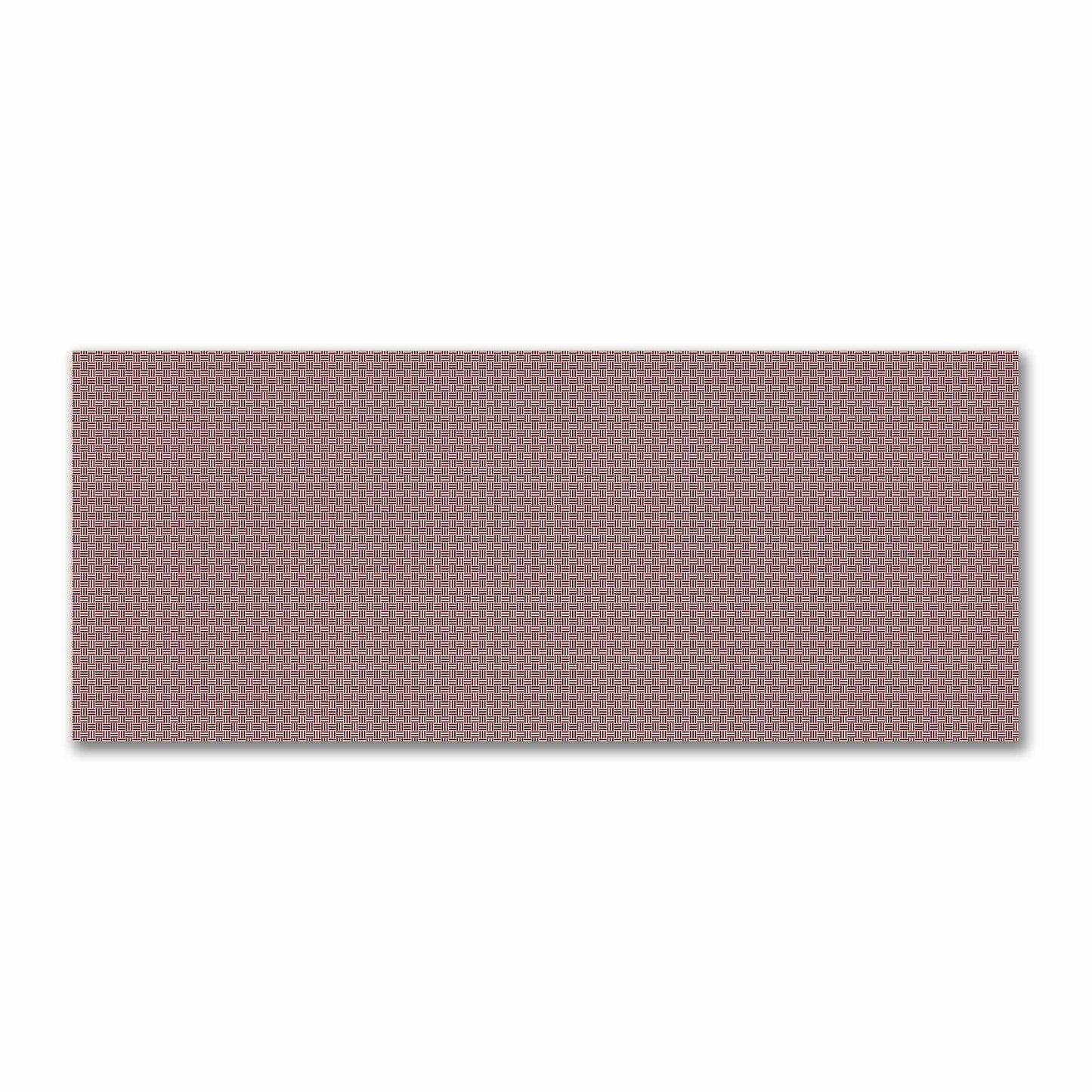 Beige Cotton Sateen Fabric with Burgundy Red Double Weave Motif Print | FACS-1285-144