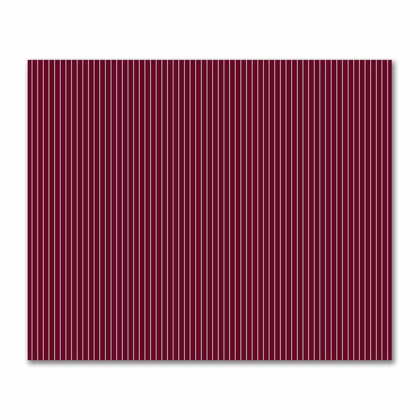 Cotton Sateen Fabric with Fine Beige Stripes on Burgundy Red, FACS-1285-152