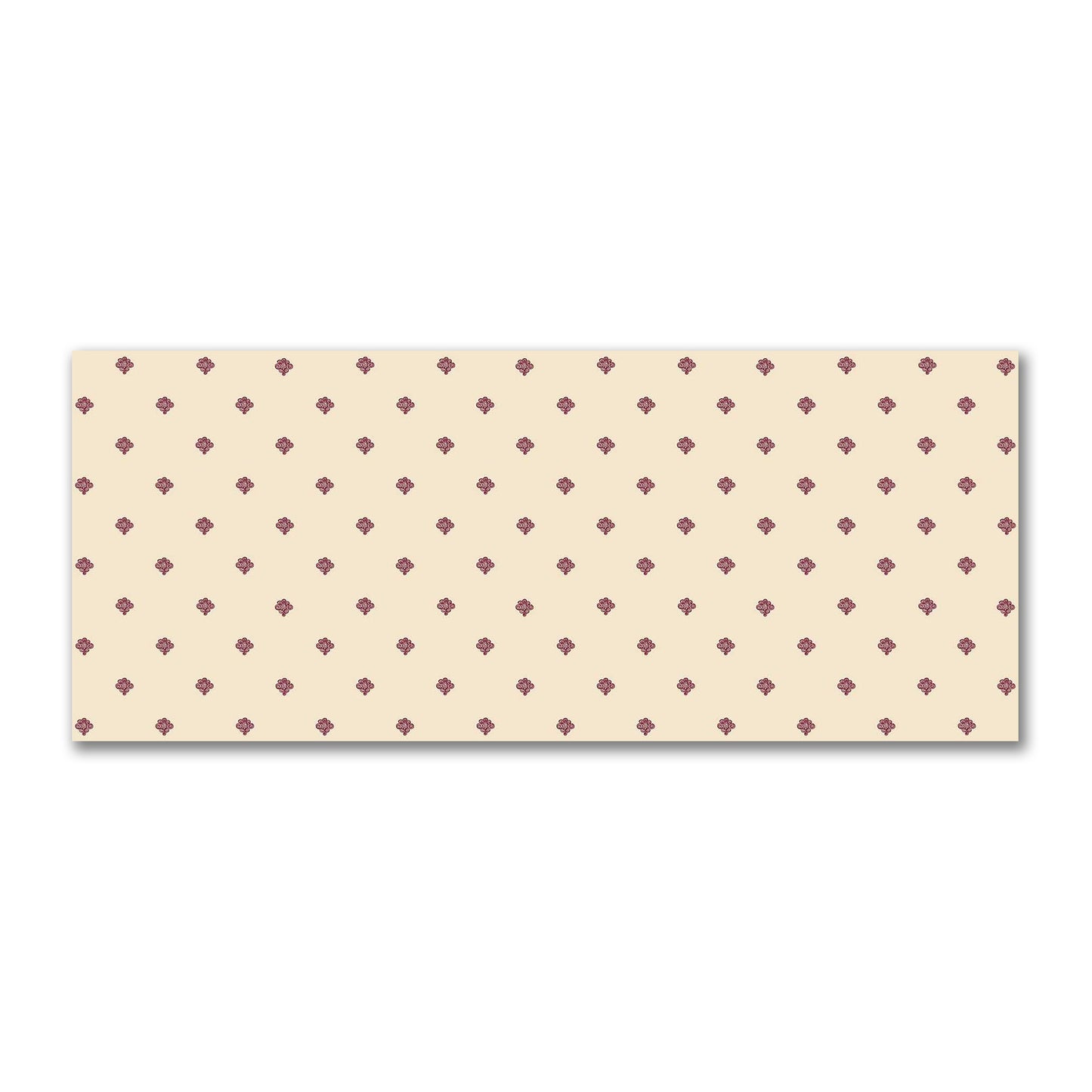Beige Cotton Sateen Fabric with Burgundy Red Hand-painted Swizzle Motif Print | FACS-1285-171