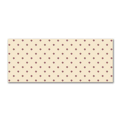 Beige Cotton Sateen Fabric with Burgundy Red Hand-painted Swizzle Motif Print | FACS-1285-171