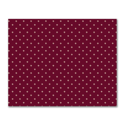 Burgundy Red Cotton Sateen Fabric with Beige Hand-painted Swizzle Motif Print | FACS-1285-172