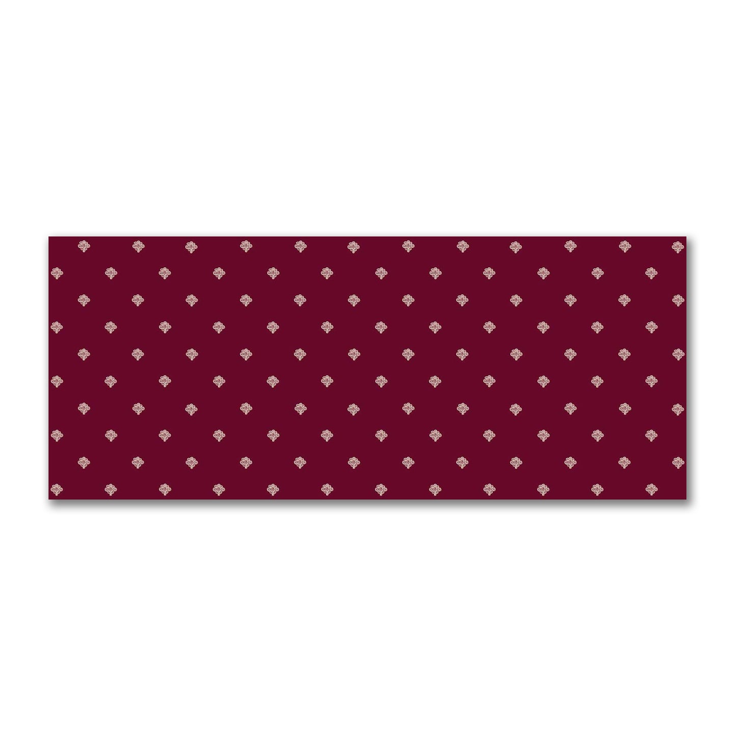 Burgundy Red Cotton Sateen Fabric with Beige Hand-painted Swizzle Motif Print | FACS-1285-172