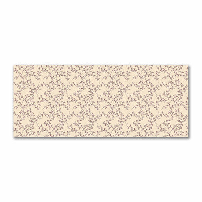 Beige Cotton Sateen Fabric with Burgundy Red Hand-painted Vine Print | FACS-1285-181