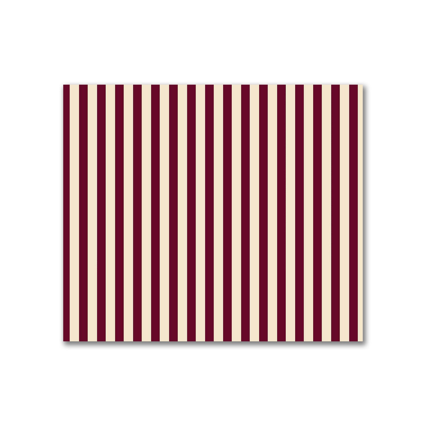 Cotton Sateen Fabric with Thin Burgundy Red Bars on Beige, FACS-1285-241