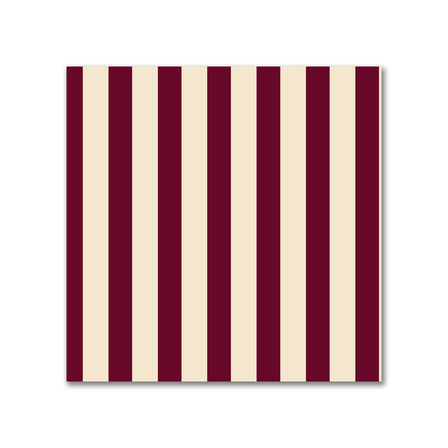 Cotton Sateen Fabric with Thin Burgundy Red Bars on Beige, FACS-1285-241