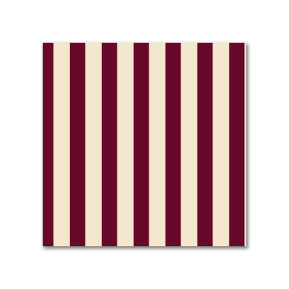 Cotton Sateen Fabric with Thin Burgundy Red Bars on Beige, FACS-1285-241
