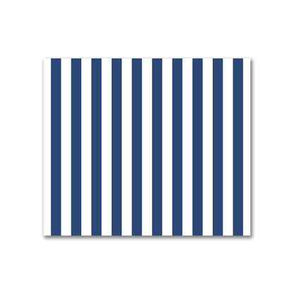 Off-White Cotton Sateen Fabric with Royal Blue Bars, FACS-1291-051