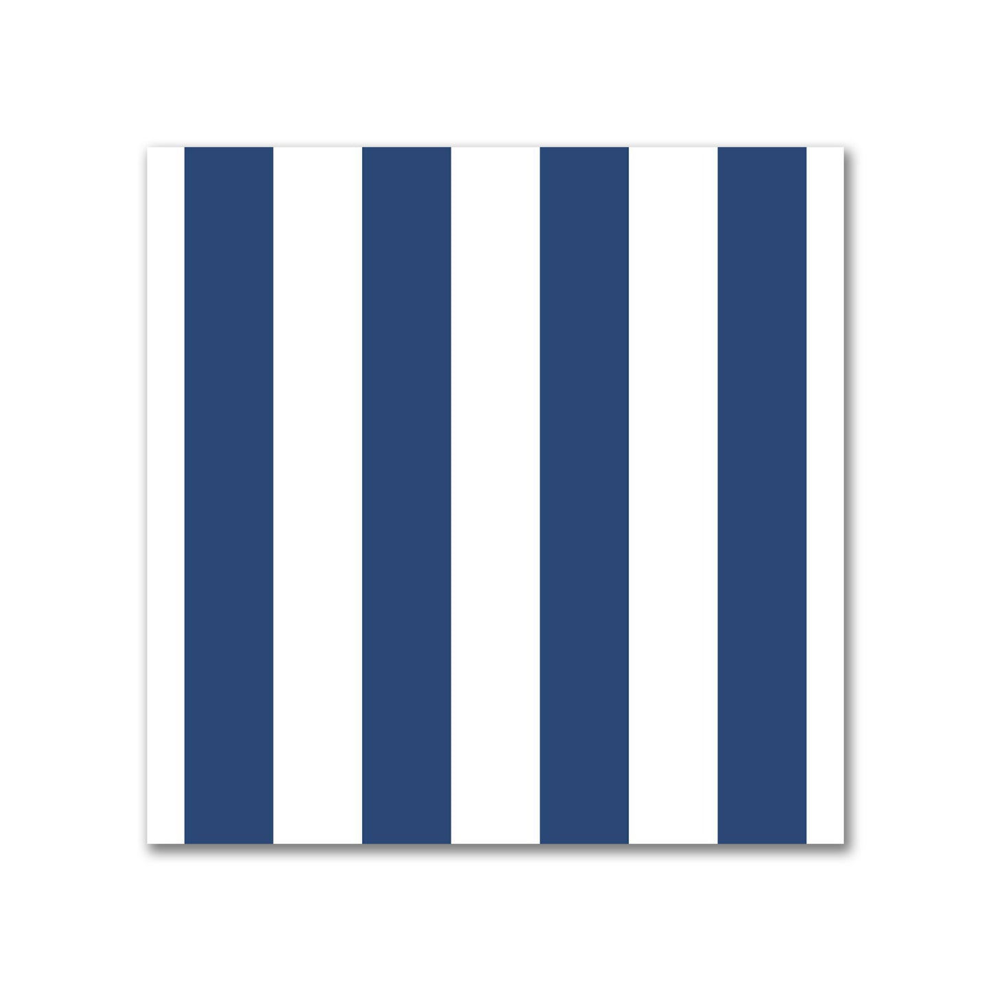 Off-White Cotton Sateen Fabric with Royal Blue Bars, FACS-1291-051