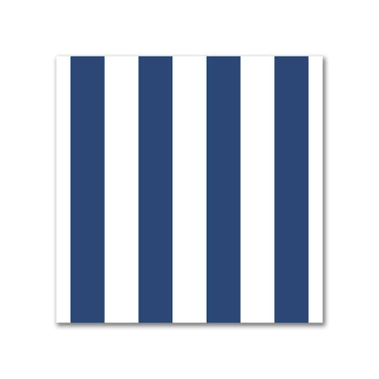 Off-White Cotton Sateen Fabric with Royal Blue Bars, FACS-1291-051