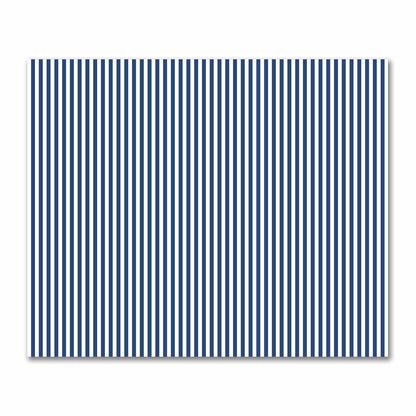 Off-White Cotton Sateen Fabric with Royal Blue Bars, FACS-1291-051