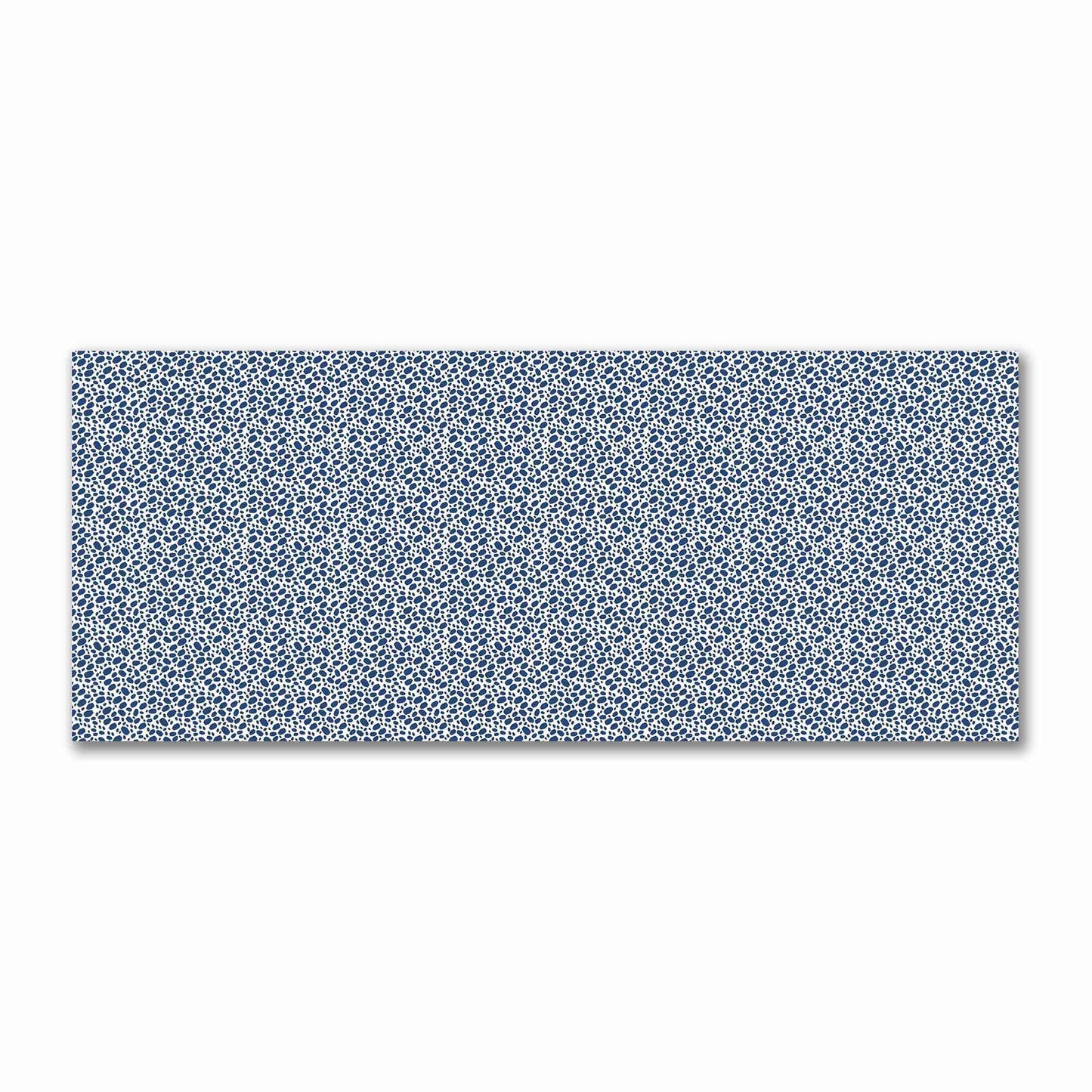 Off-White Cotton Sateen Fabric with Royal Blue Hand-painted Dab Motif Print | FACS-1291-092