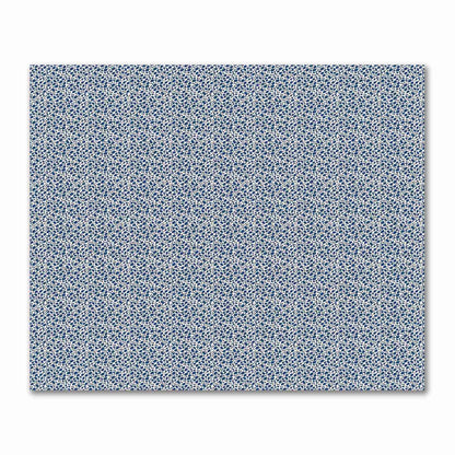 Off-White Cotton Sateen Fabric with Royal Blue Hand-painted Dab Motif Print | FACS-1291-092