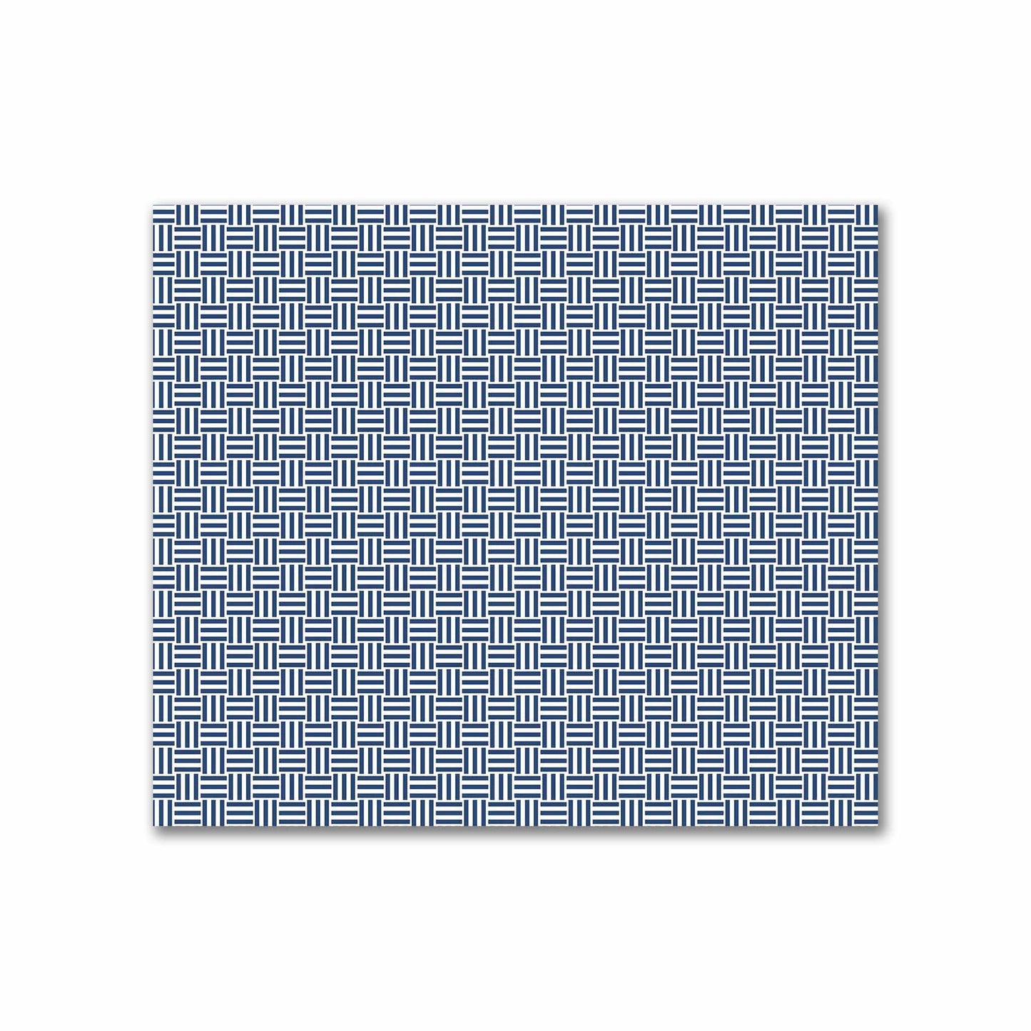 Off-White Cotton Sateen Fabric with Royal Blue Double Weave Motif Print | FACS-1291-144