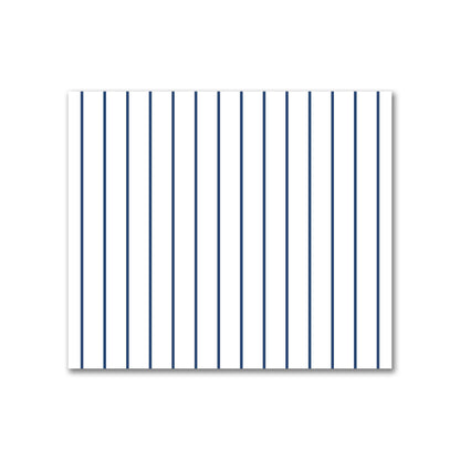 Off-White Cotton Sateen Fabric with Fine Royal Blue Stripes, FACS-1291-151