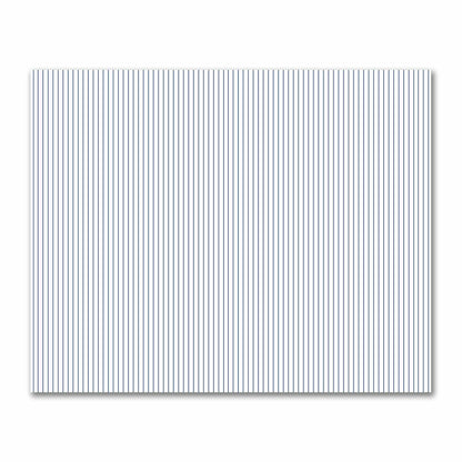 Off-White Cotton Sateen Fabric with Fine Royal Blue Stripes, FACS-1291-151