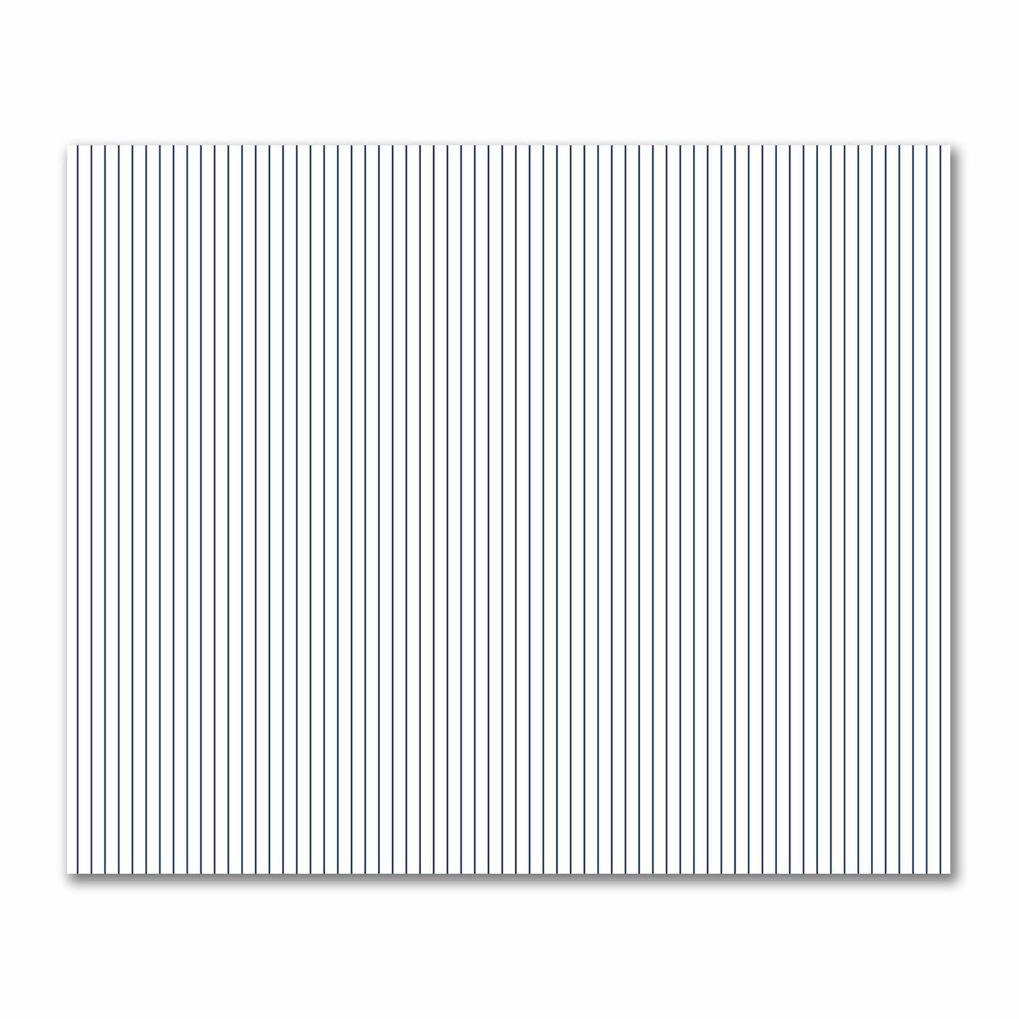 Off-White Cotton Sateen Fabric with Fine Royal Blue Stripes, FACS-1291-151