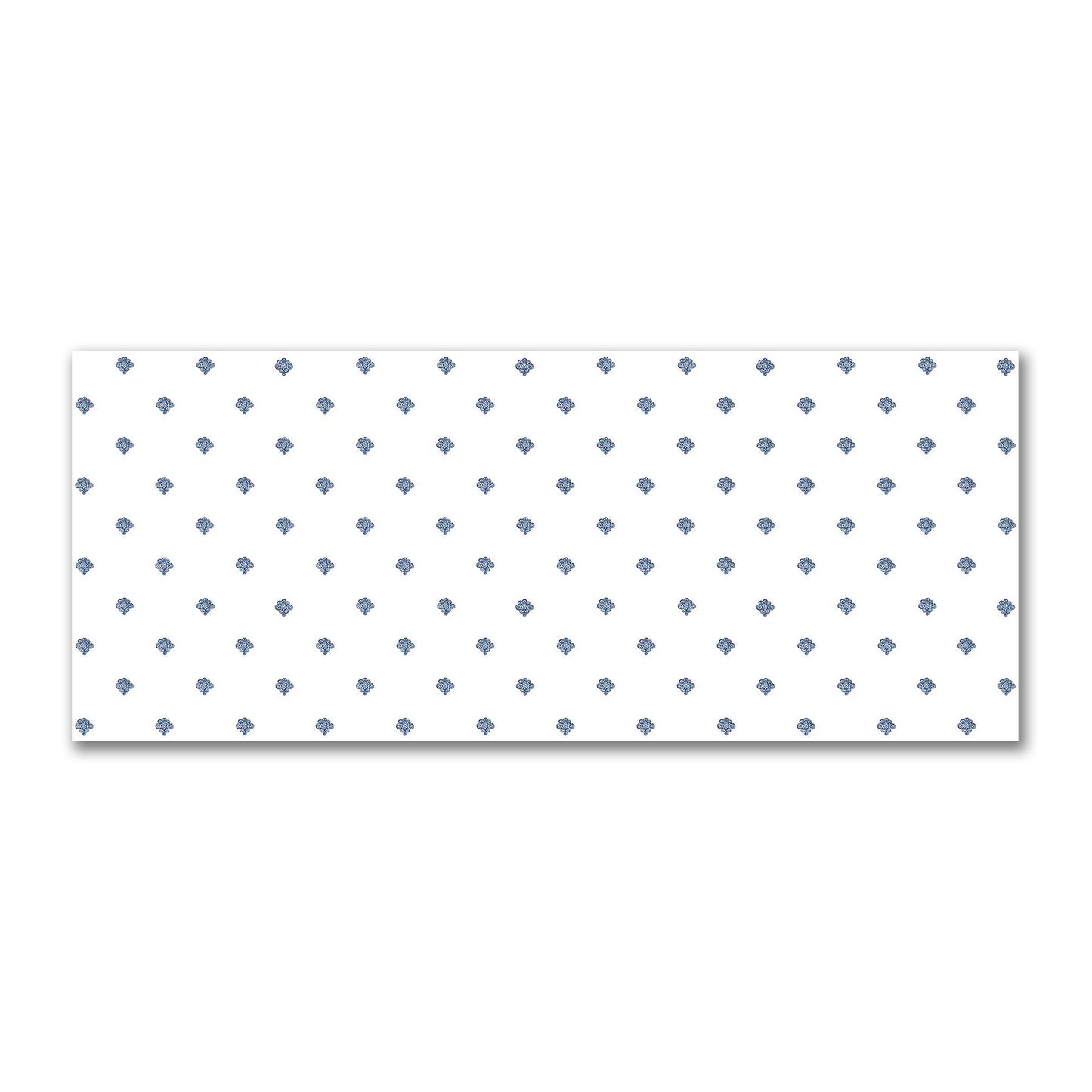 Off-White Cotton Sateen Fabric with Royal Blue Hand-painted Swizzle Motif Print | FACS-1291-171