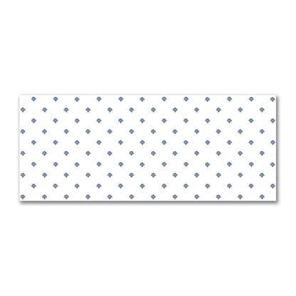 Off-White Cotton Sateen Fabric with Royal Blue Hand-painted Swizzle Motif Print | FACS-1291-171