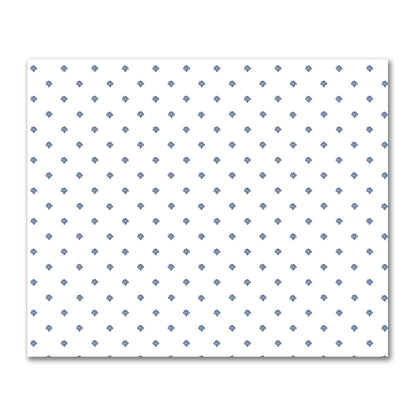 Off-White Cotton Sateen Fabric with Royal Blue Hand-painted Swizzle Motif Print | FACS-1291-171