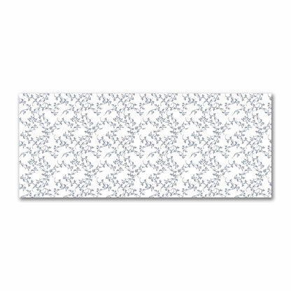 Off-White Cotton Sateen Fabric with Royal Blue Hand-painted Vine Print | FACS-1291-181