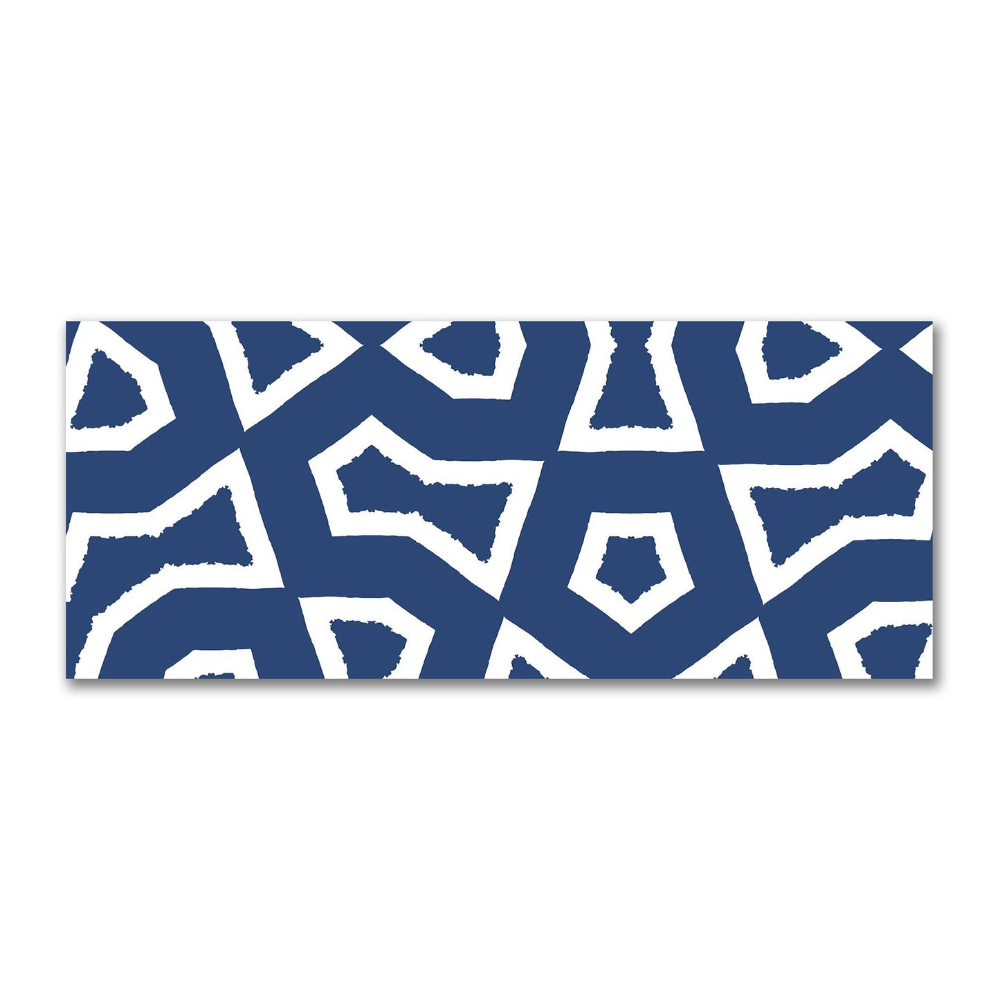 Royal Blue Cotton Sateen Fabric with Bold Off-White Graphic  | FACS-1291-392