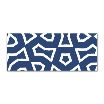 Royal Blue Cotton Sateen Fabric with Bold Off-White Graphic  | FACS-1291-392