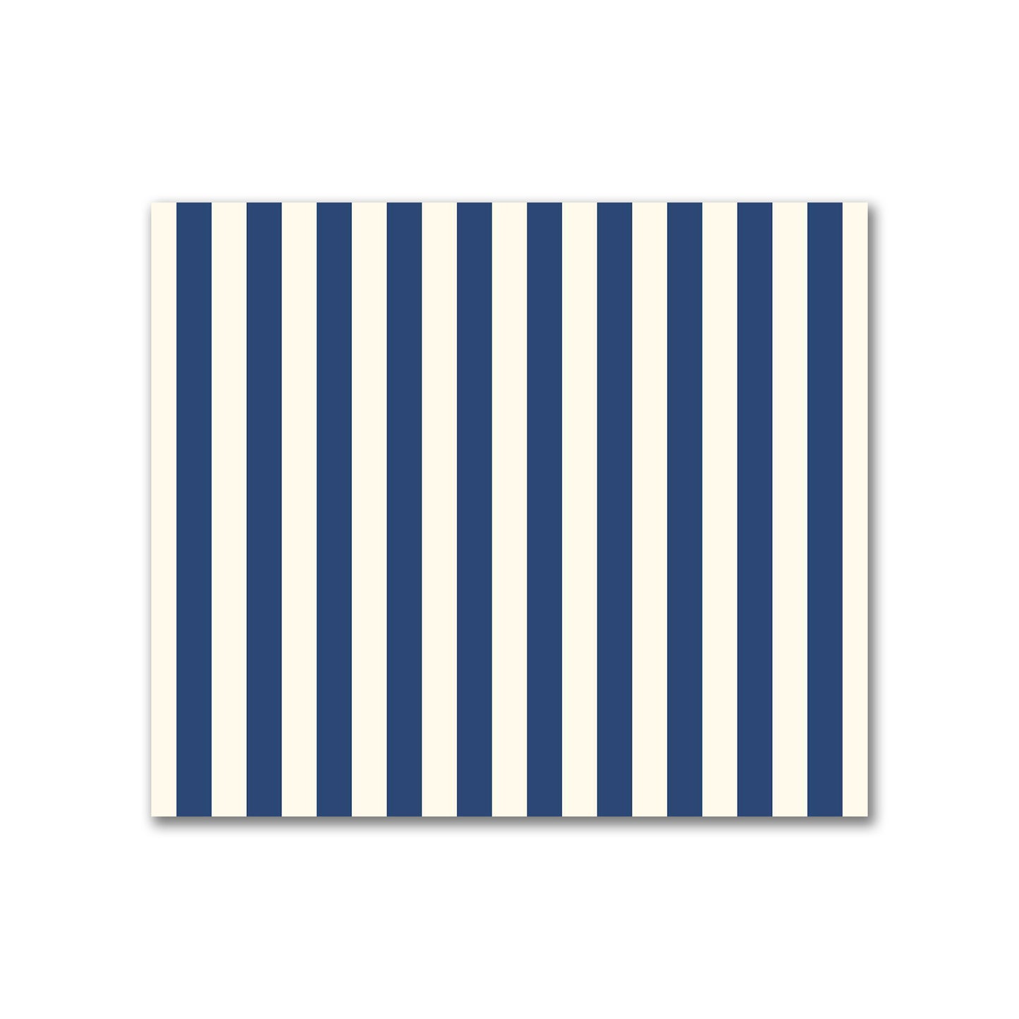 Cotton Sateen Fabric with Royal Blue Bars on Pale Cream, FACS-1293-051