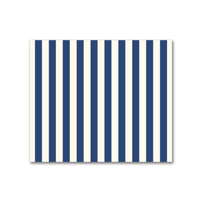 Cotton Sateen Fabric with Royal Blue Bars on Pale Cream, FACS-1293-051