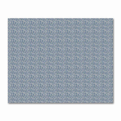 Pale Cream Cotton Sateen Fabric with Royal Blue Hand-painted Dab Motif Print | FACS-1293-092