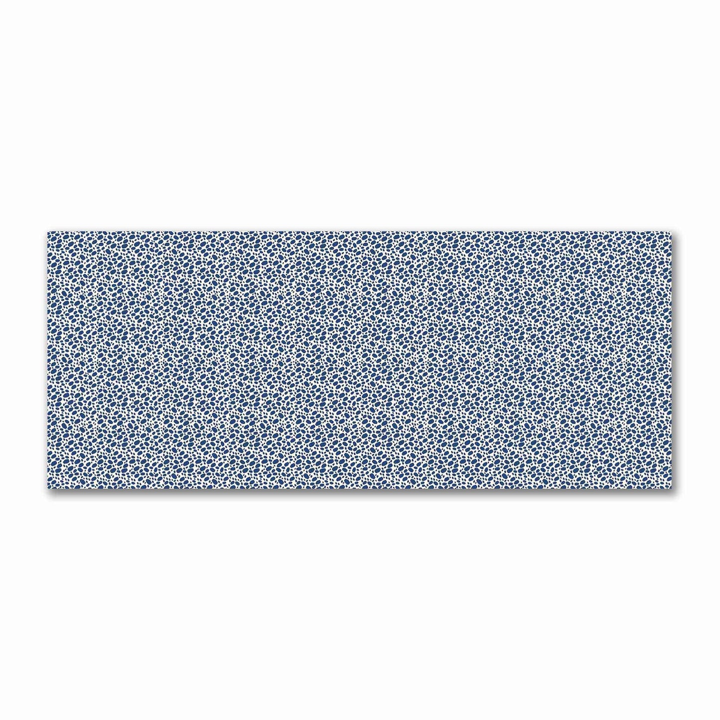 Pale Cream Cotton Sateen Fabric with Royal Blue Hand-painted Dab Motif Print | FACS-1293-092
