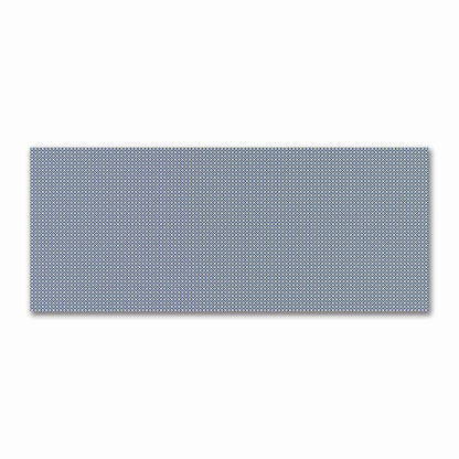 Pale Cream Cotton Sateen Fabric with Royal Blue Repeating Square Motif Print | FACS-1293-122