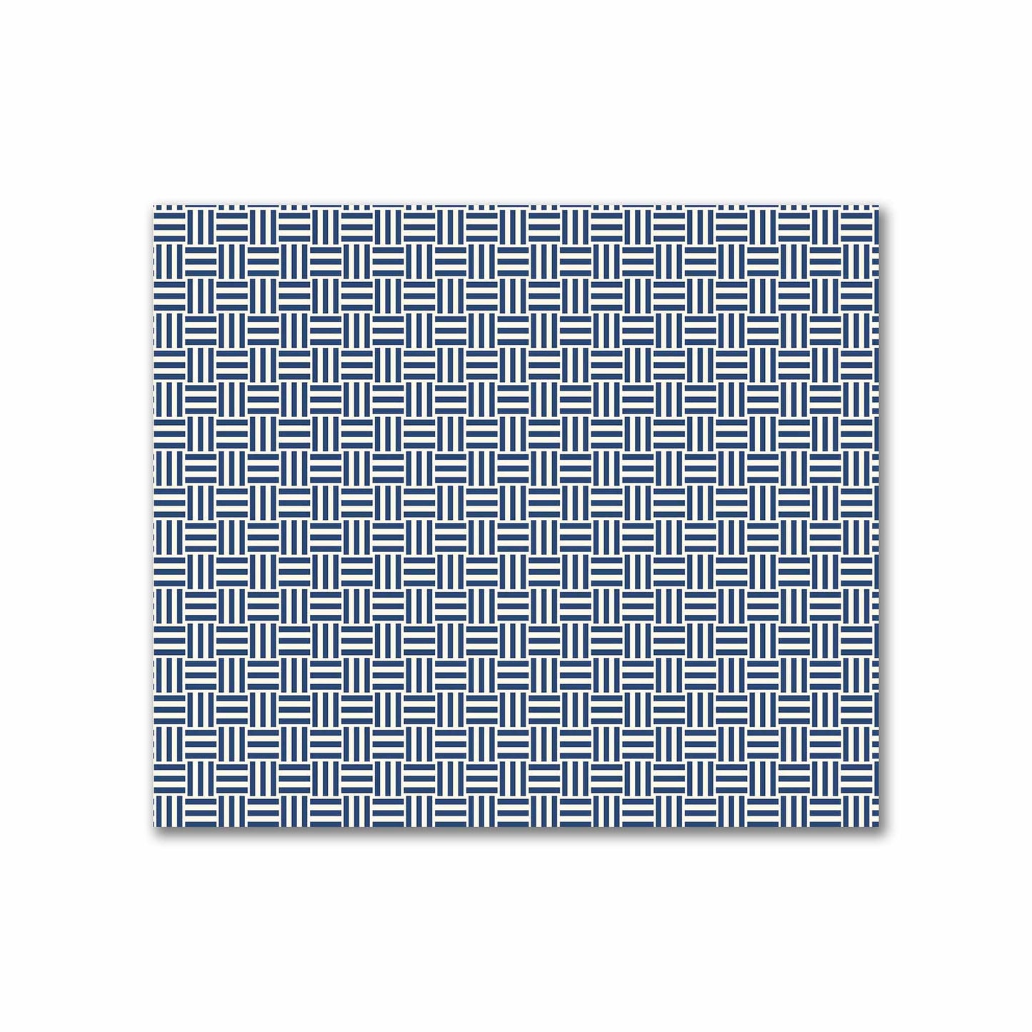 Pale Cream Cotton Sateen Fabric with Royal Blue Single Weave Motif Print | FACS-1293-142