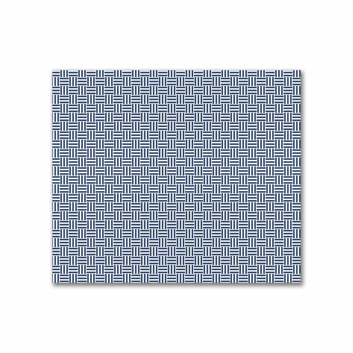 Pale Cream Cotton Sateen Fabric with Royal Blue Double Weave Motif Print | FACS-1293-144