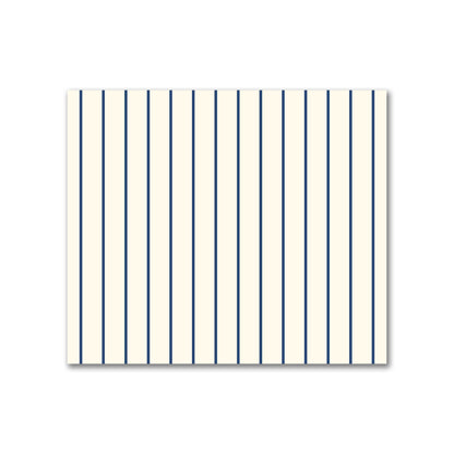 Cotton Sateen Fabric with Fine Royal Blue Stripes on Pale Cream, FACS-1293-151