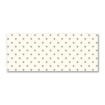 Pale Cream Cotton Sateen Fabric with Royal Blue Hand-painted Swizzle Motif Print | FACS-1293-171