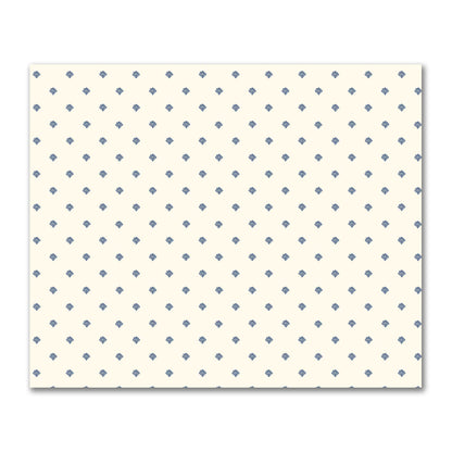 Pale Cream Cotton Sateen Fabric with Royal Blue Hand-painted Swizzle Motif Print | FACS-1293-171