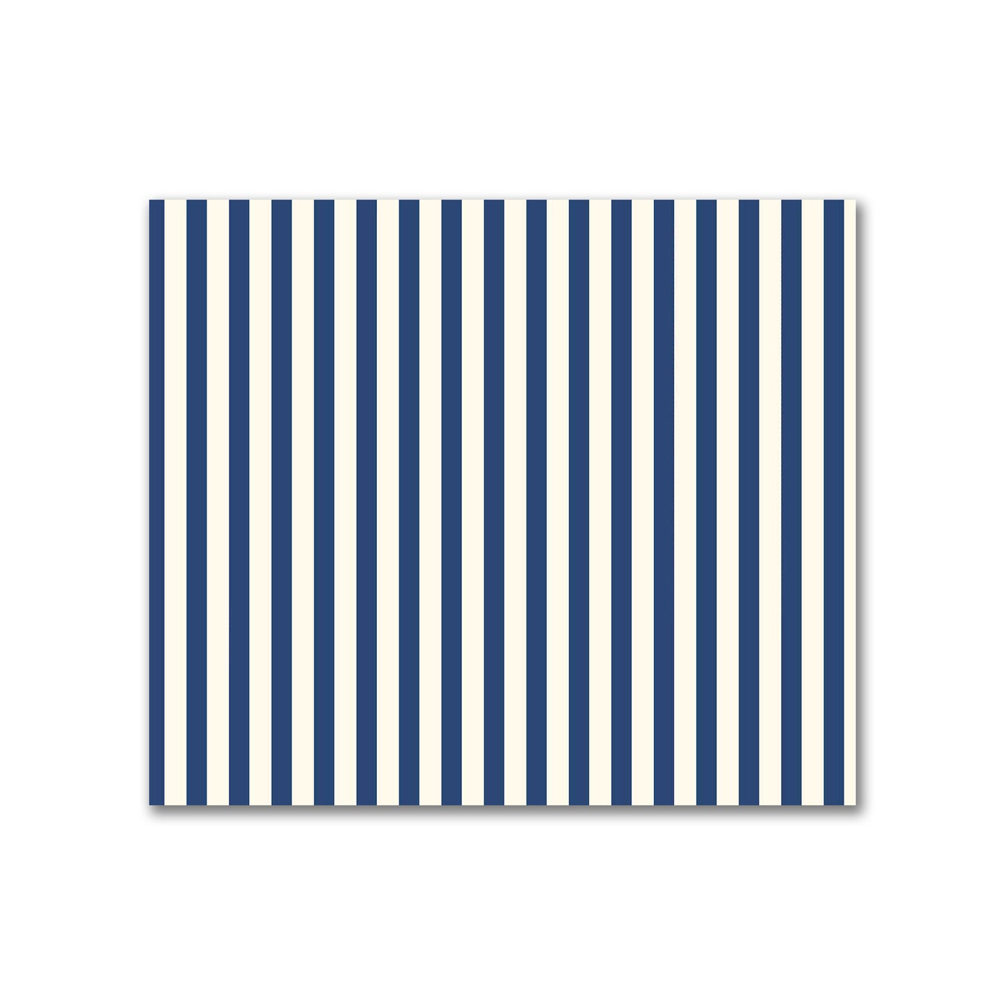 Cotton Sateen Fabric with Thin Royal Blue Bars on Pale Cream, FACS-1293-241