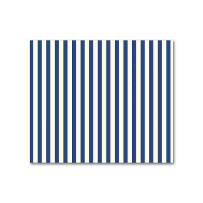 Cotton Sateen Fabric with Thin Royal Blue Bars on Pale Cream, FACS-1293-241