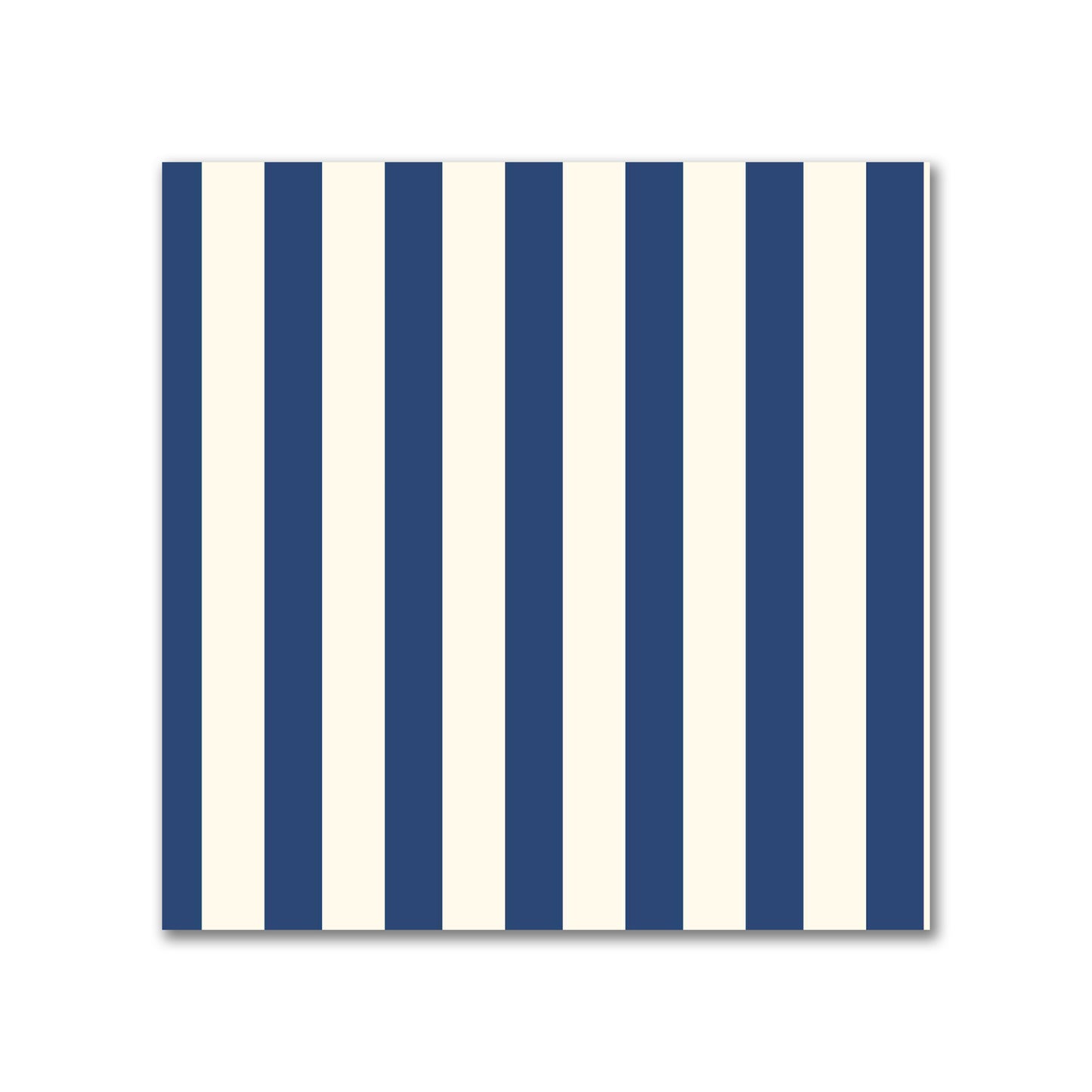 Cotton Sateen Fabric with Thin Royal Blue Bars on Pale Cream, FACS-1293-241