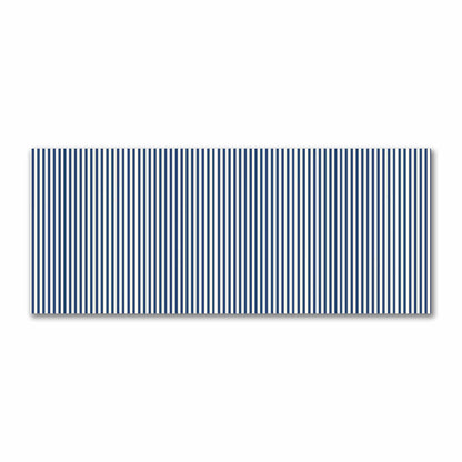 Cotton Sateen Fabric with Thin Royal Blue Bars on Pale Cream, FACS-1293-241