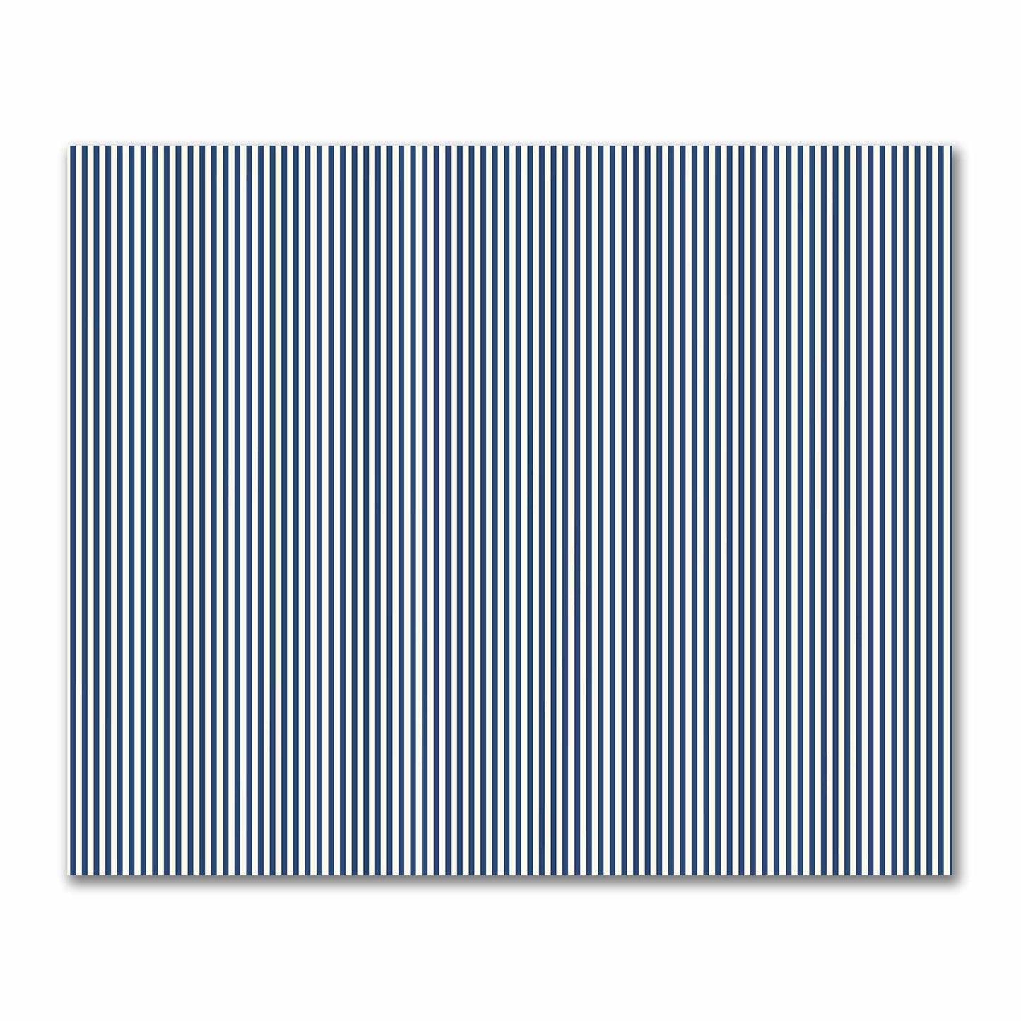 Cotton Sateen Fabric with Thin Royal Blue Bars on Pale Cream, FACS-1293-241
